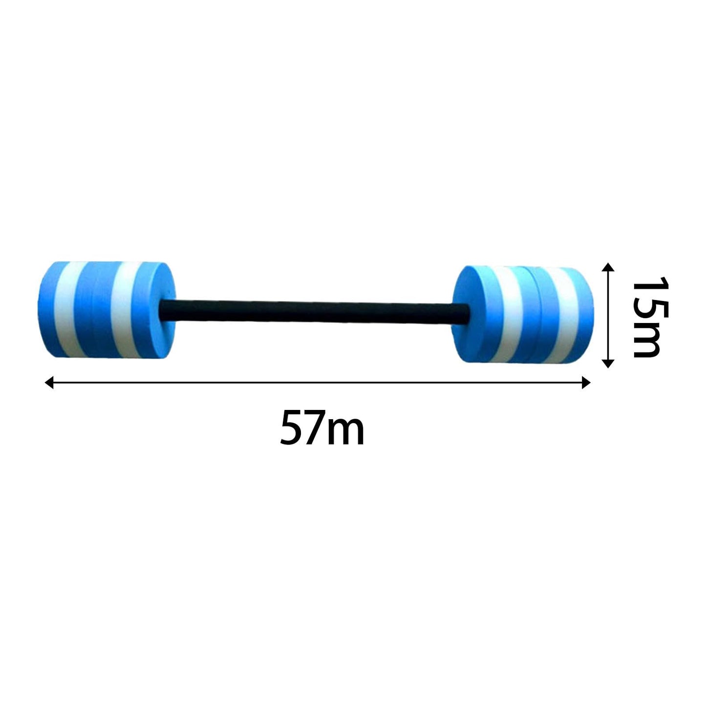 Water Dumbbells Aquatic Barbells Pool Fitness Water Barbell Weight Aquatic Exercise Dumbbells for Women Men Back Arm Fitness Tool, 57cm