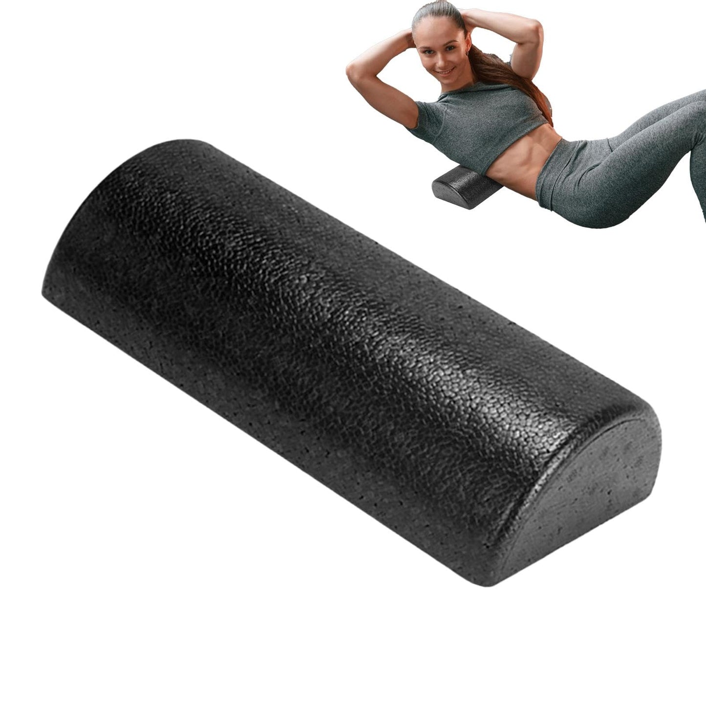 Fitness Roller Foam | Back Firm Foam Roller | Half-Round Back Stretching and Yoga Roller | Workout Roller for Physical Relief and Muscle Recovery