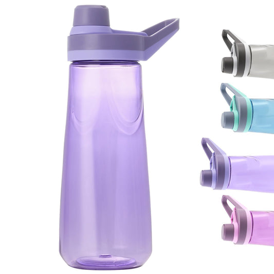 32oz Water Bottle, Wide Mouth Plastic Water Bottles Chug Lid Sports Water Bottle, Reusable Water Bottle With Handle, Leak-Proof Clear Water Bottle for Travel, Fitness, Men, Women, Purple