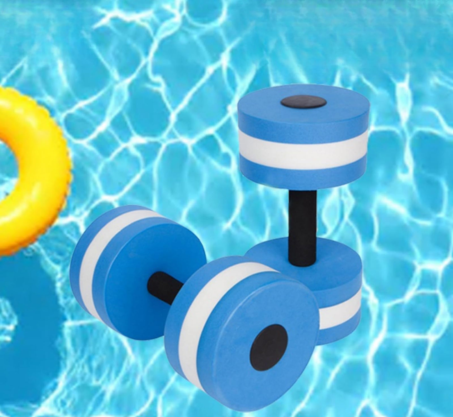 Water Dumbbells, Set of 2 Aquatic Exercise Dumbell, Water Aerobic Exercise Foam Dumbbells Pool Resistance for Men Women Weight Loss Water Sports Fitness Tool (C)