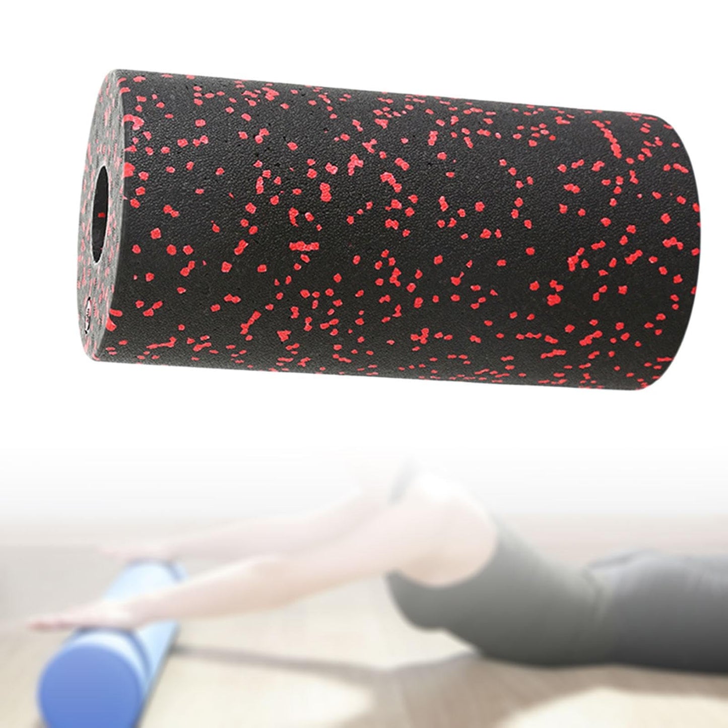 High Density Foam Roller, 12 Inches Long, Firm Full Body Athletic Massage Tool for Yoga, Post Workout Muscle Recuperation, Red, 15cmx30cm